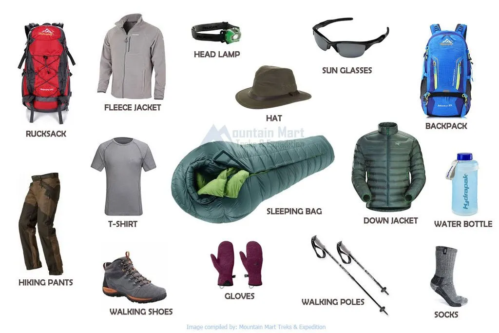 Everest Base Camp Packing List - What you need for EBC Trek?, Mountain  Mart Treks & Expedition